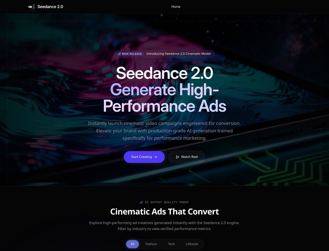 Seedance 2.0 AI Video Ads Platform