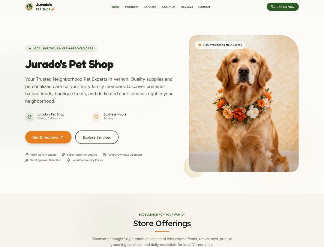 Jurado's Pet Shop Official Website
