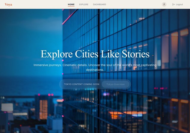 Voya — Cinematic City Explorer