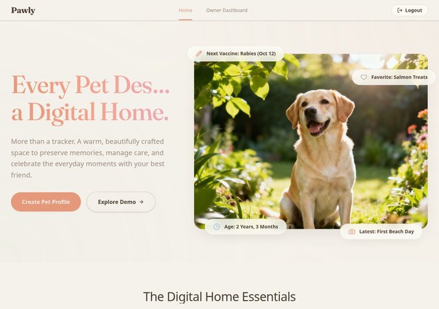 Pawly — Your Pet’s Digital Home