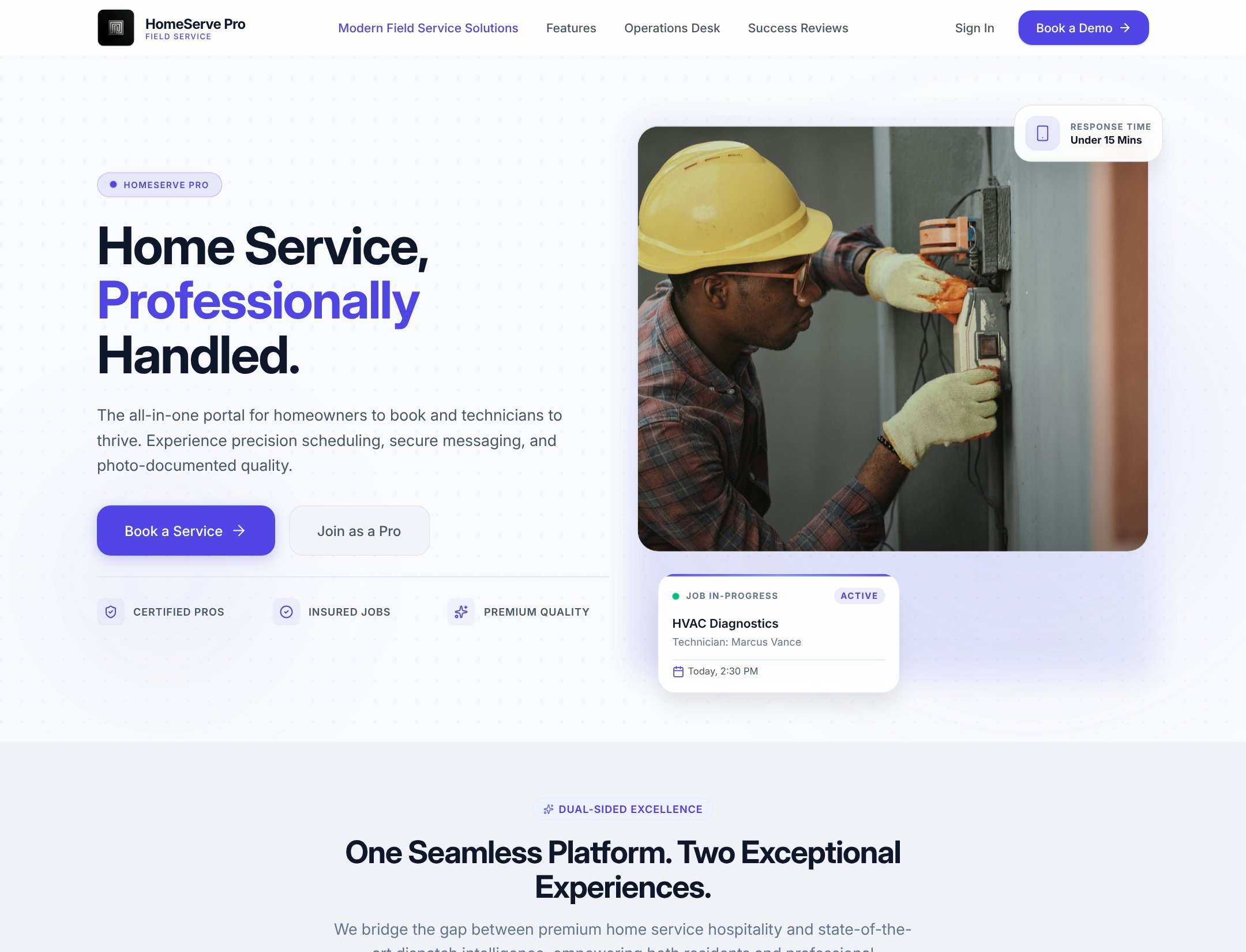 HomeServe Pro - Field Service Management Platform