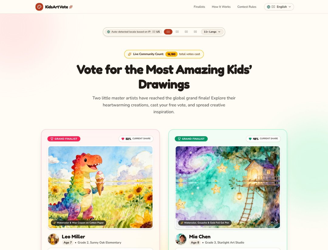Kids' Drawing Contest Voting