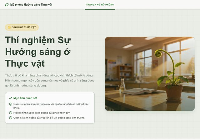 Mô phỏng Hướng sáng Thực vật