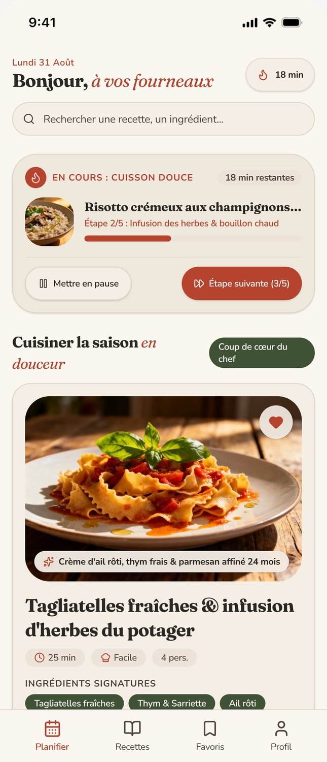 Application de Cuisine & Planification Recettes