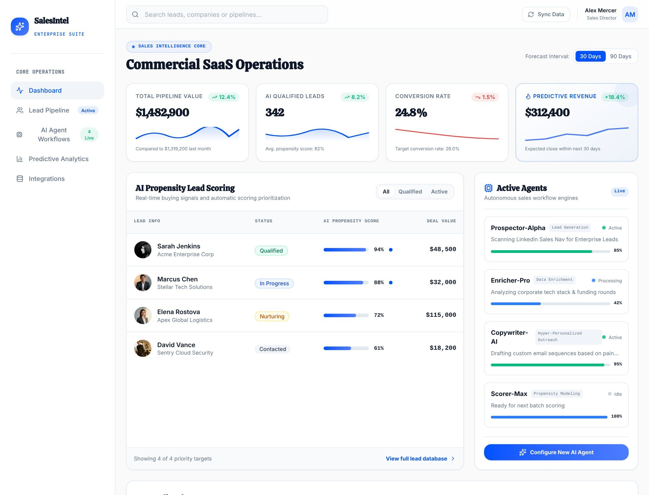 AI Sales Agent CRM website preview