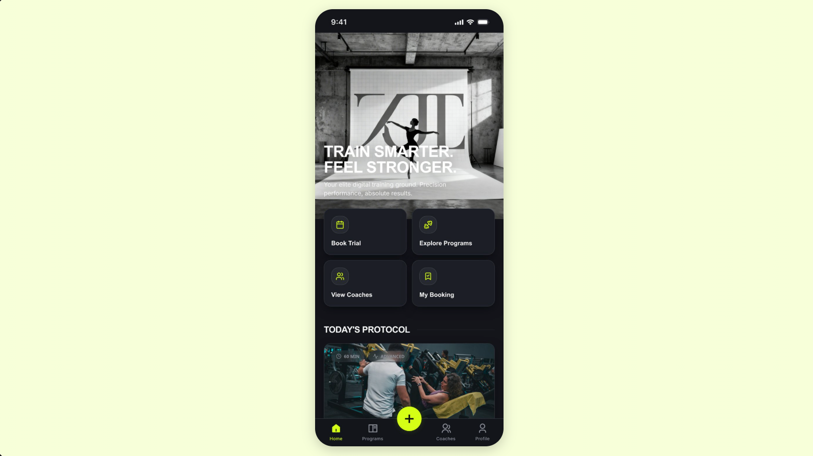 Train Smarter mobile app preview