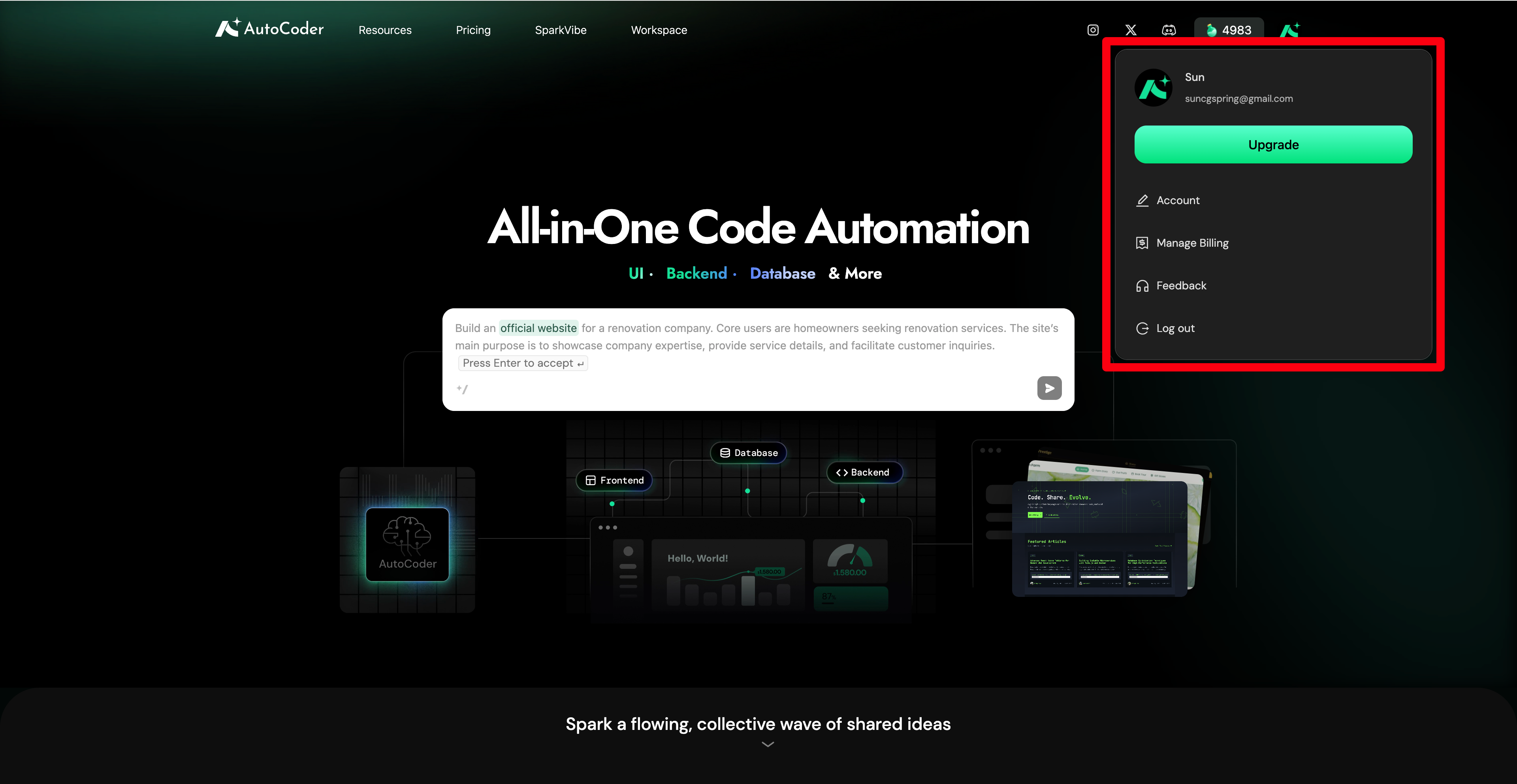 Profile & Account Settings on AutoCoder.cc - AutoCoder